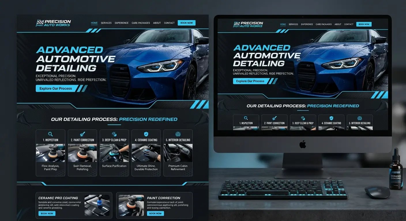 Precision Auto Works website design