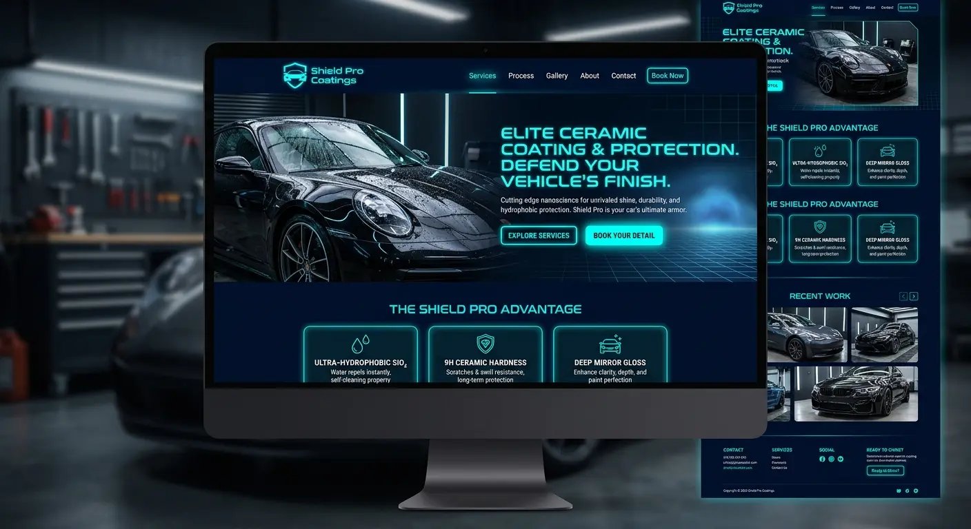Shield Pro Coatings website design