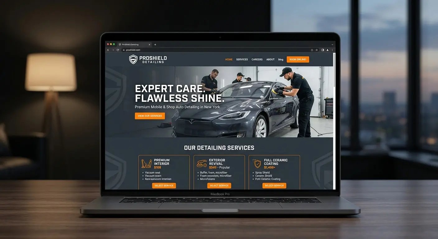 ProShield Detailing website design